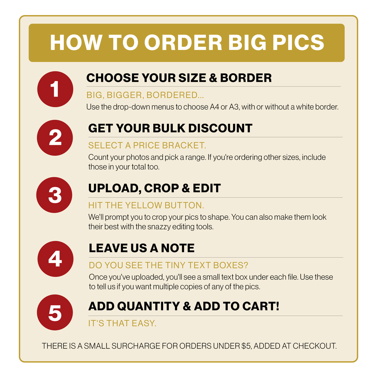 Print big enlargements (A4 and A3)